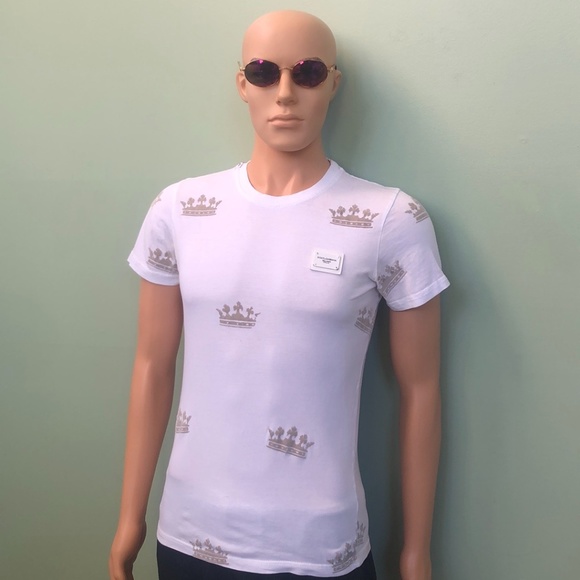 Dolce & Gabbana Men's White T-Shirt Size 46 - Picture 4 of 6